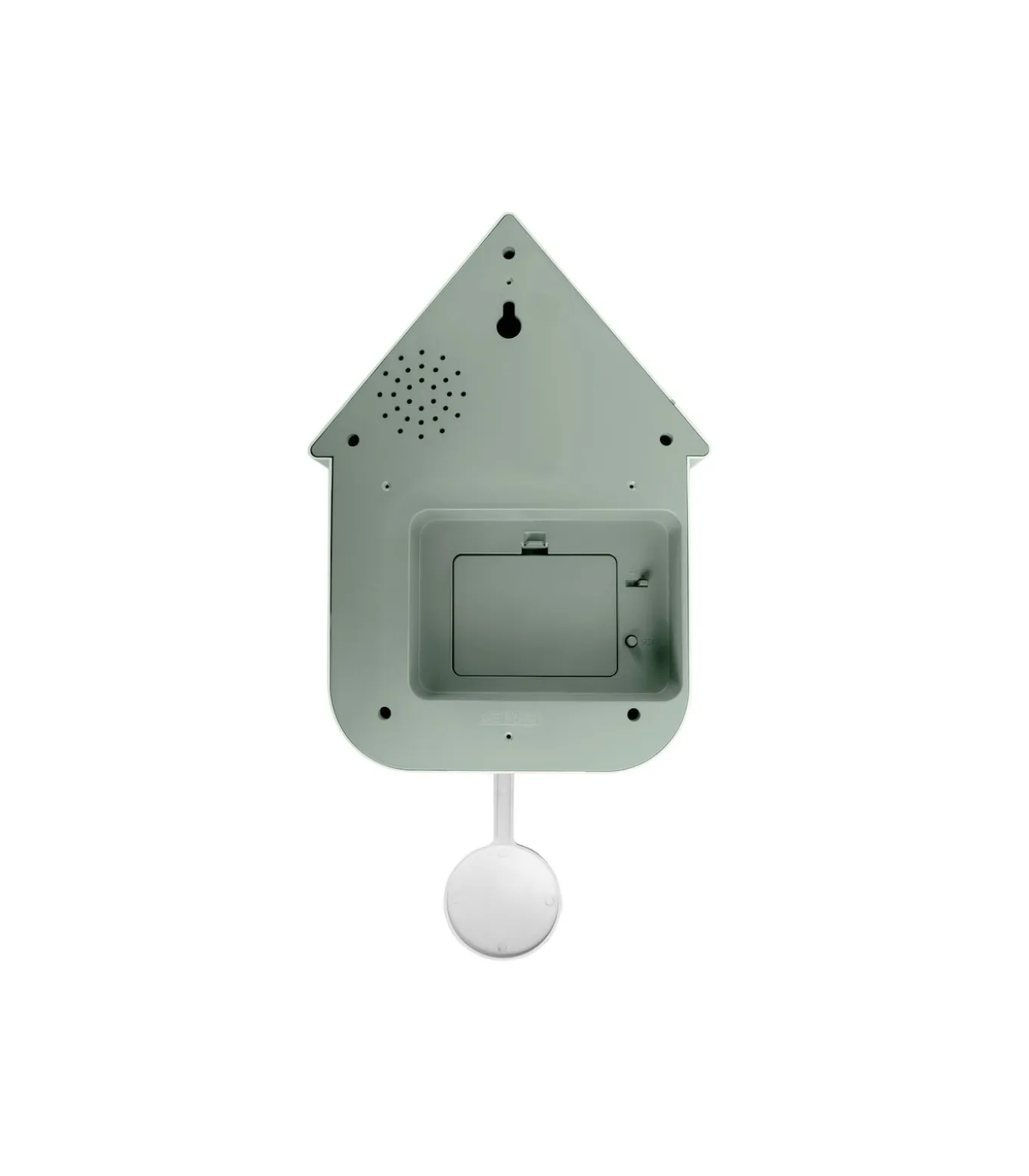 Wandklok Solo Color Cuckoo - Jadegrijs - 6x21,5x41cm