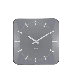 Wandklok Sucinto Dome Square - Grijs - 35x35x35cm