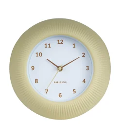 Wandklok Tender Rib - Zachtgeel - Ø25cm