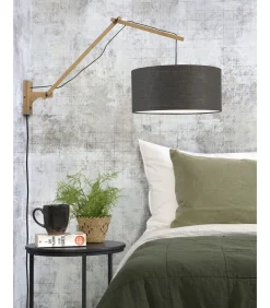 Wandlamp Andes - Bamboe/Donkergrijs - 95x47x55cm