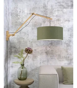 Wandlamp Andes - Bamboe/Groen - 95x47x55cm