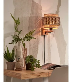 Wandlamp Bhutan - Bamboe - Ø25cm