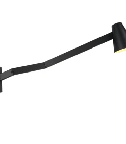 Wandlamp Biarritz - Zwart - 89x12x25cm