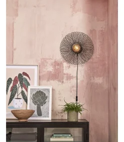Wandlamp Cango - Bamboe Zwart - Ø40cm