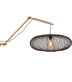 Wandlamp Cango - Bamboe/Zwart - 105x60x60cm