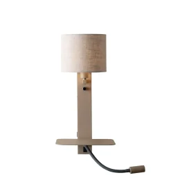 Wandlamp Florence - Bruin - 24x24x52cm