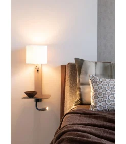 Wandlamp Florence - Bruin - 24x24x52cm