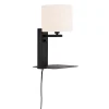 Wandlamp Florence - Wit/Zwart - 24x22x42cm