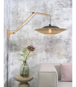 Wandlamp Kalimantan - Bamboe/Zwart - 105x60x55cm