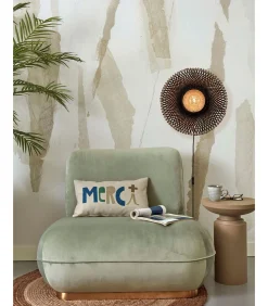 Wandlamp Kalimantan - Bamboe/Zwart - Ø44cm