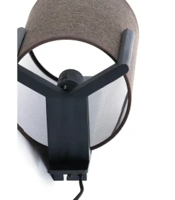 Wandlamp Litto - Mat zwart - 22x18x36cm