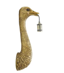 Wandlamp Ostrich - Antiek Brons - 18x15.5x57.5cm