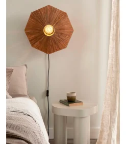 Wandlamp Panama - Bruin - 45x7x45cm