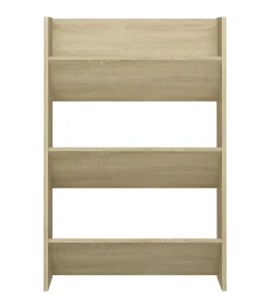 Wandschoenenkast 60x18x90 cm spaanplaat sonoma eikenkleurig