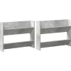 Wandschoenenkasten 2 st 80x18x60 cm spaanplaat betongrijs