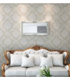 Wandspiegel Barok 100 x 50 cm zilver