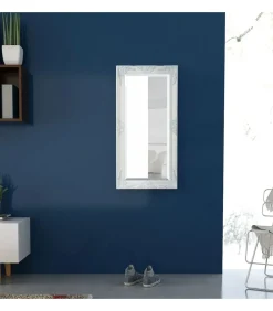 Wandspiegel Barok 100 x 50 cm wit