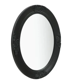 Wandspiegel barok stijl 50x70 cm zwart