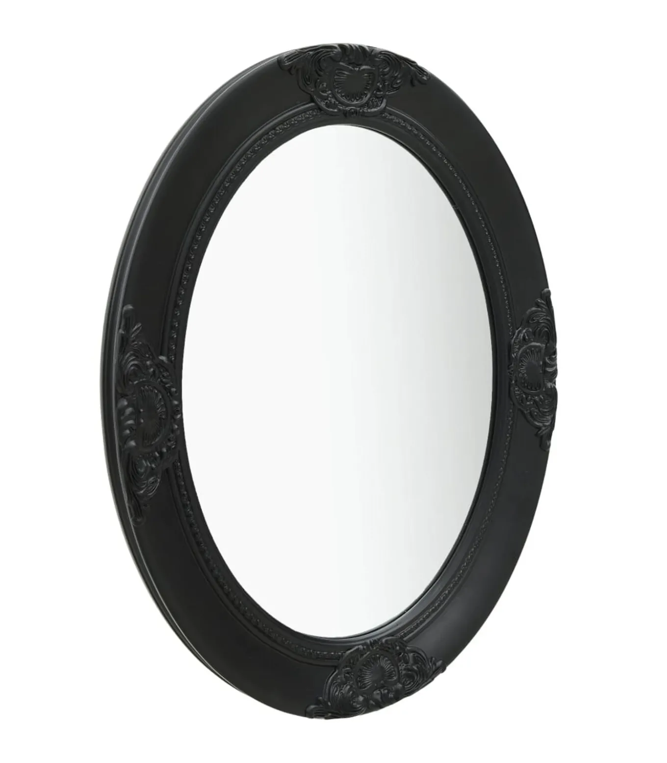 Wandspiegel barok stijl 50x70 cm zwart