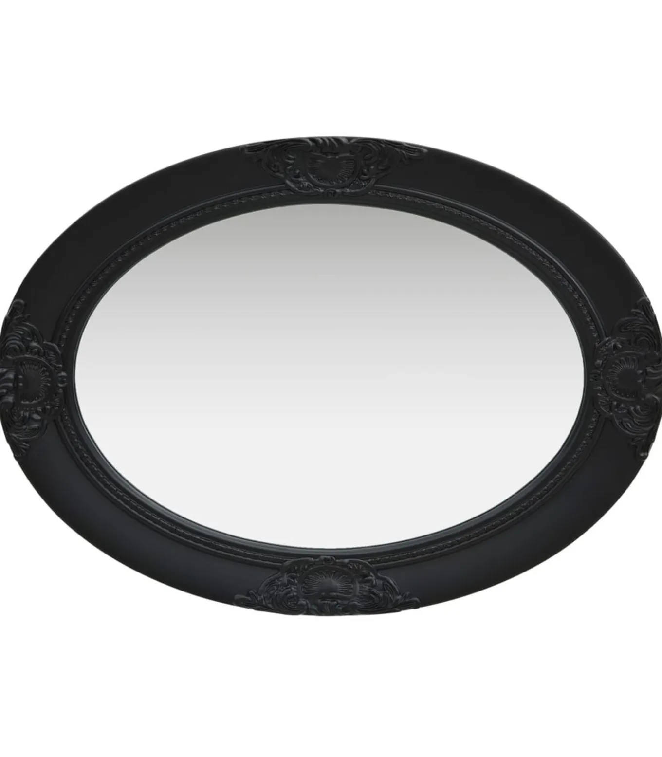 Wandspiegel barok stijl 50x70 cm zwart