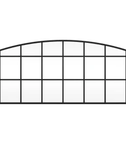 Wandspiegel boog 80x40 cm ijzer zwart