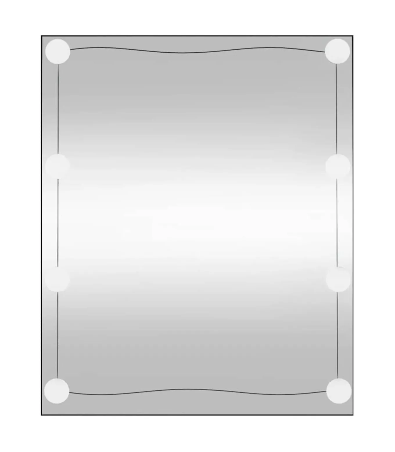 Wandspiegel met LED's rechthoekig 50x60 cm glas