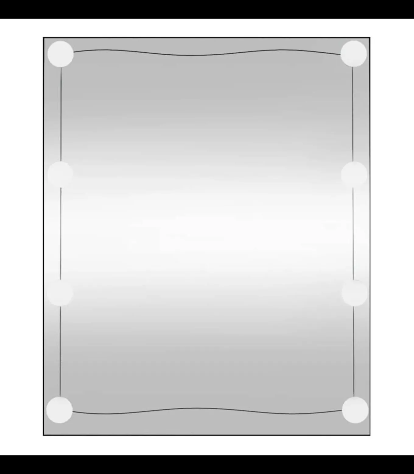 Wandspiegel met LED's rechthoekig 50x60 cm glas