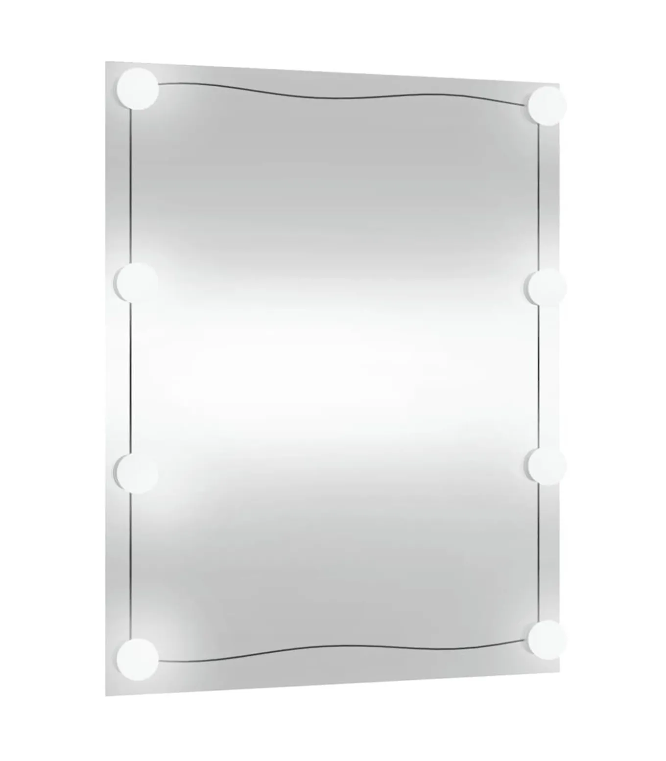 Wandspiegel met LED's rechthoekig 50x60 cm glas
