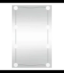Wandspiegel met LED's rechthoekig 40x60 cm glas