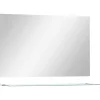Wandspiegel met schap 100x60 cm gehard glas
