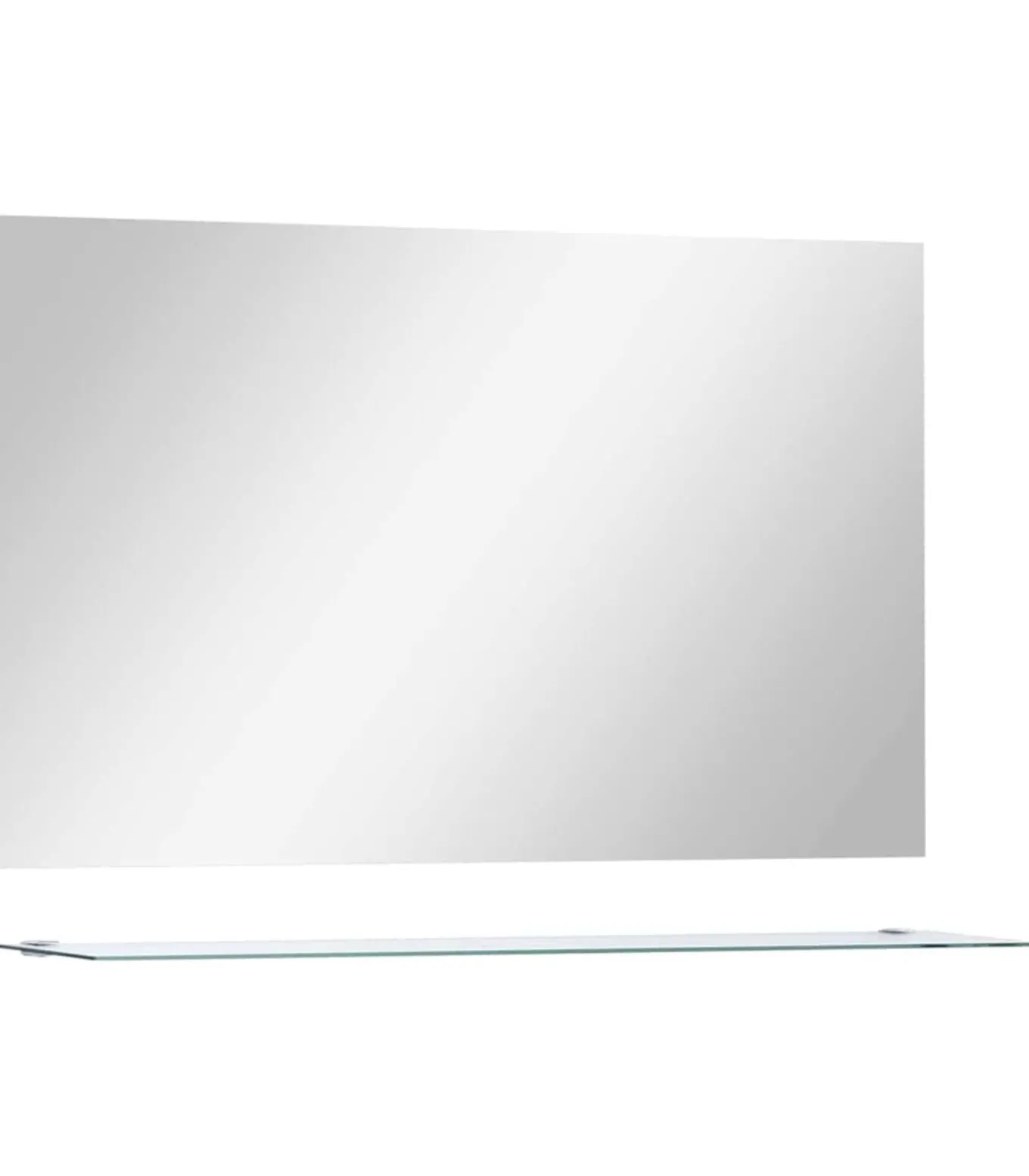 Wandspiegel met schap 100x60 cm gehard glas