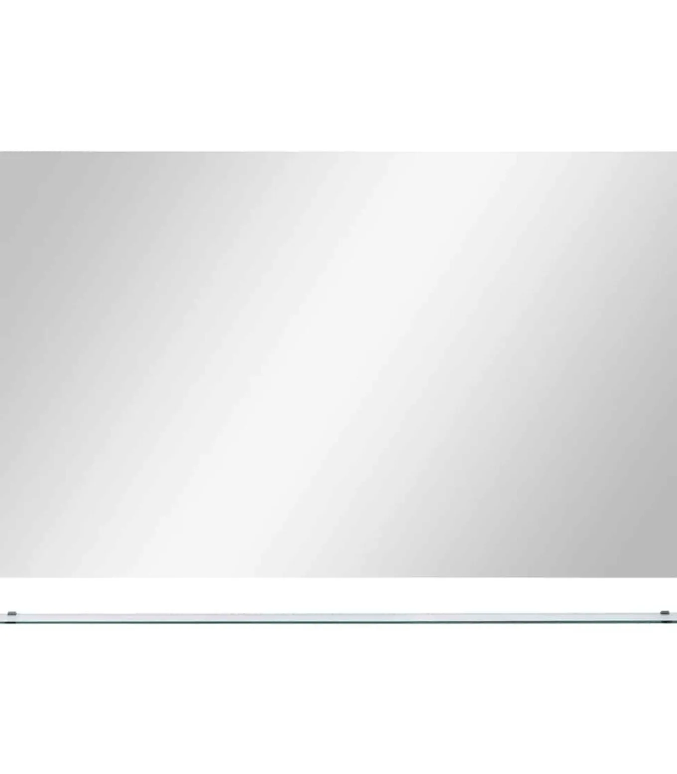 Wandspiegel met schap 100x60 cm gehard glas