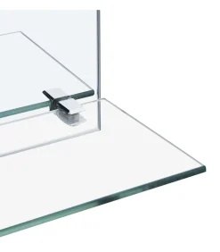 Wandspiegel met schap 40x40 cm gehard glas