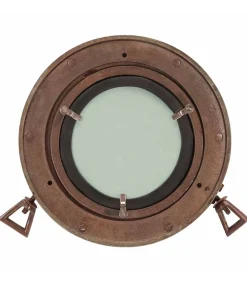 Wandspiegel patrijspoort Ø23 cmaluminium en glas