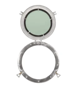 Wandspiegel patrijspoort Ø38 cmaluminium en glas