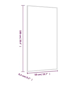Wandspiegel 50x100 cm rechthoekig glas