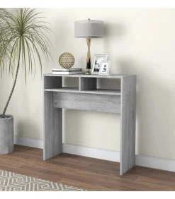 Wandtafel 78x30x80 cm bewerkt hout grijs sonoma eikenkleurig