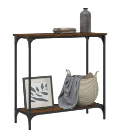 Wandtafel 75x30,5x75 cm bewerkt hout bruin eikenkleur