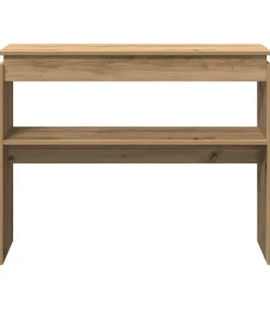 Wandtafel 102x30x80 cm bewerkt hout artisanaal eikenkleur