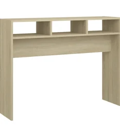 Wandtafel 105x30x80 cm bewerkt hout sonoma eikenkleurig
