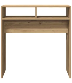 Wandtafel 78x30x80 cm bewerkt hout artisanaal eikenkleur