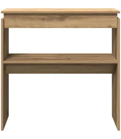 Wandtafel 80x30x80 cm bewerkt hout artisanaal eikenkleurig