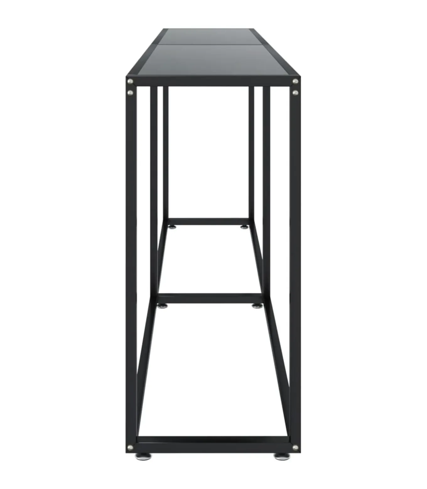 Wandtafel 200x35x75,5 cm gehard glas zwart