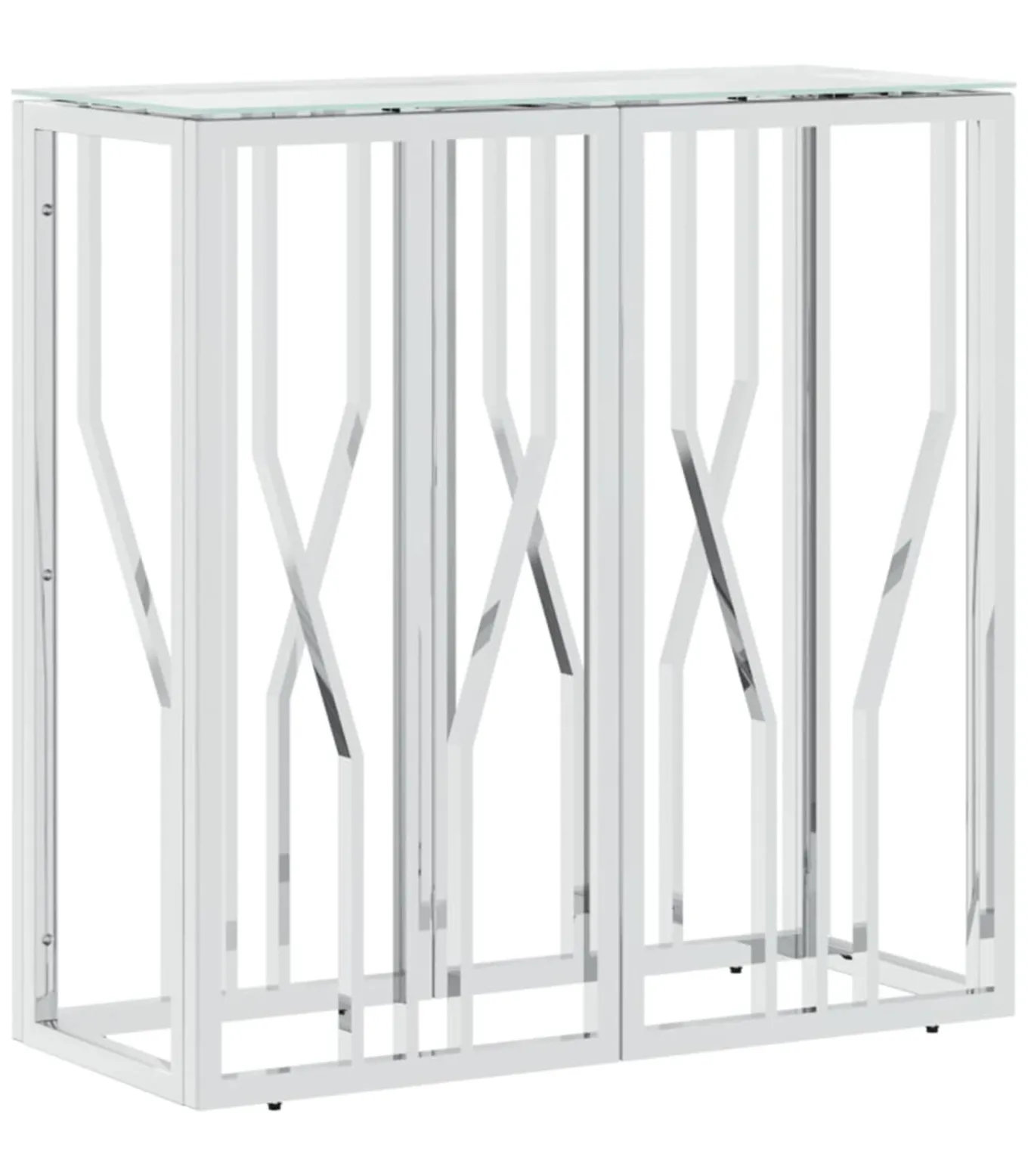 Wandtafel 70x30x70 cm roestvrij staal en glas