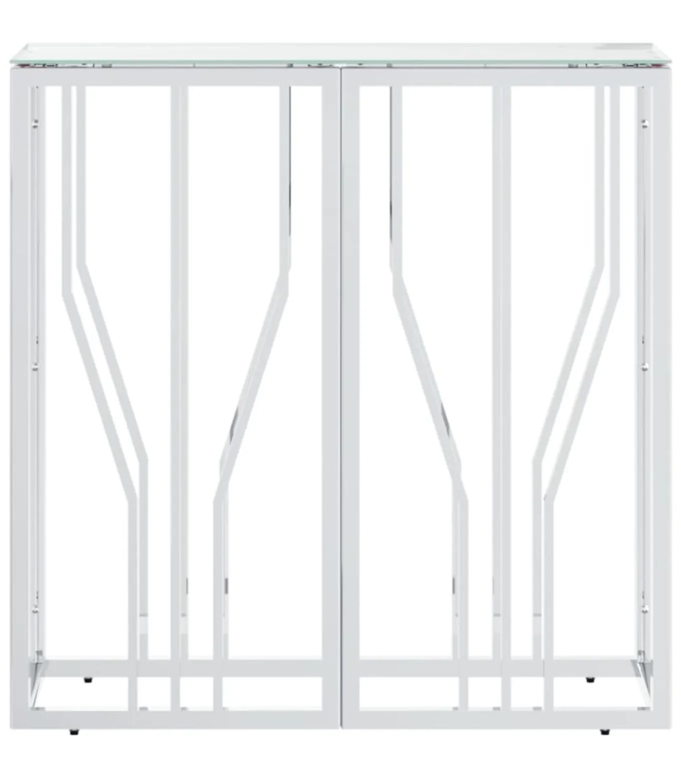 Wandtafel 70x30x70 cm roestvrij staal en glas