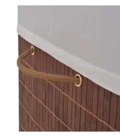 Wasmand rechthoekig bamboe bruin