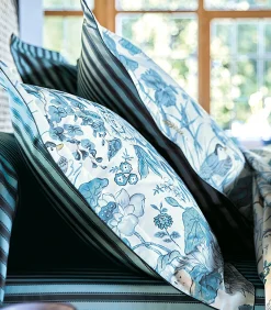 WATER GARDEN Bleu - Laken Satijn katoen