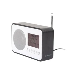 Wekker Fm Radio - Zwart - 19.2x6.6x12.5cm