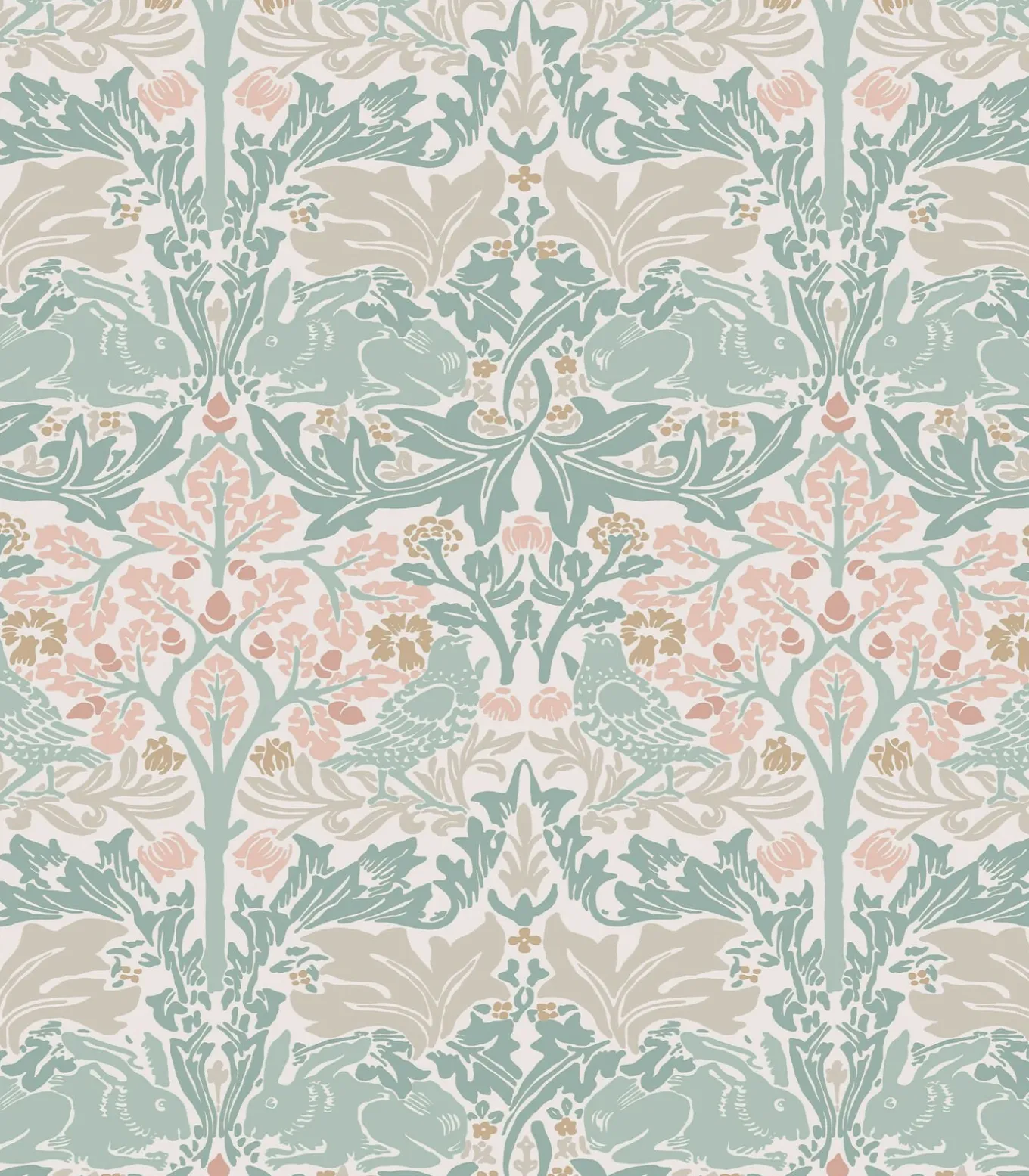 William Morris at Home Vliesbehang - Brother Rabbit Lullaby Blues - 1000x52