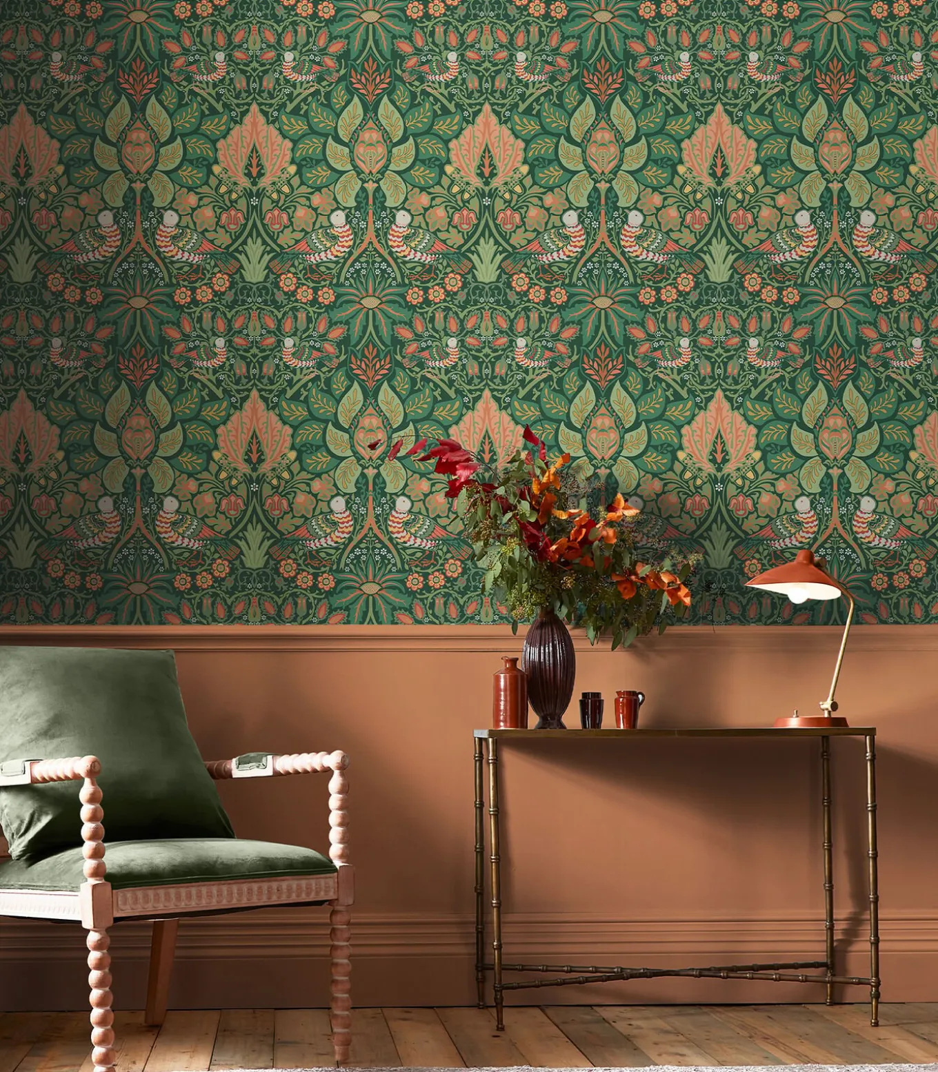 William Morris at Home Vliesbehang - Dove & Rose Woodland - 1000x52